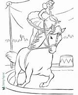 Coloring Horse Pages Printable Circus sketch template