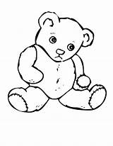 Bear Teddy Coloring Heart Pages Holding Getcolorings Printable Color sketch template