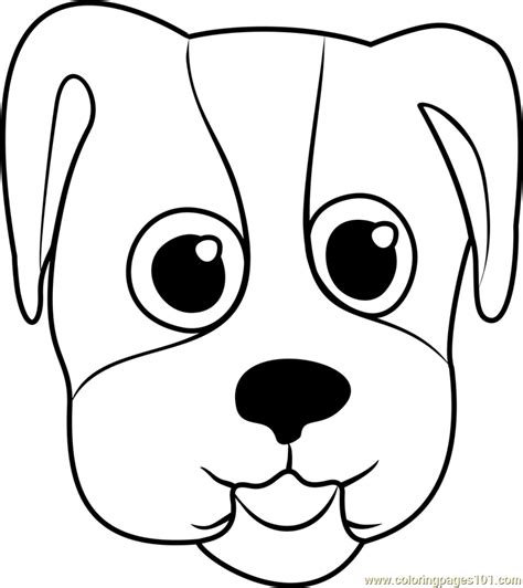 dog head pages coloring pages