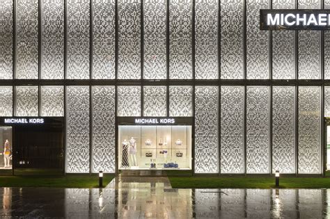 michael kors shanghai flagship store facade architectural lighting magazine retail projects