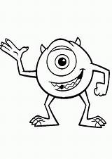 Coloring Monsters Monster Inc Pages Boo Clipart King Printable Kids Eye Outline Clip Cliparts Scary Eyes Characters Eyeball Walleye Cartoon sketch template