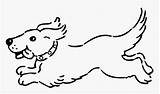 Dog Coloring Running Jumping Pages Transparent Kindpng sketch template