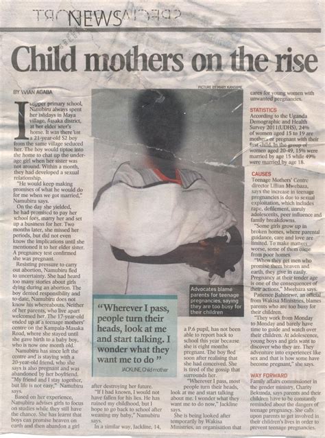 newspaper article teenagers  parenting responsibilitiesuganda
