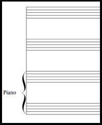 blank piano sheet      print