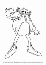 Eggman Hedgehog Drawingtutorials101 sketch template