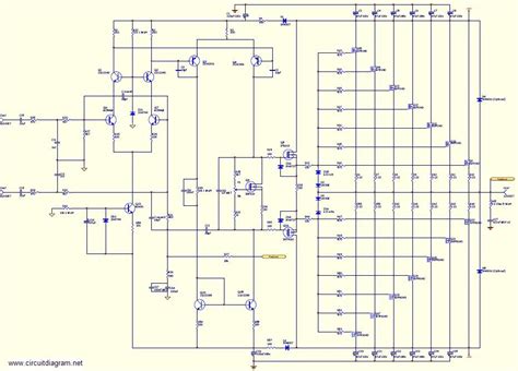 audio amplifier  mosfet electronic schematic diagram