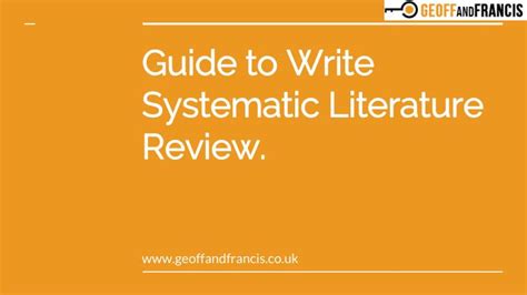 find  tips  write systematic literature review powerpoint