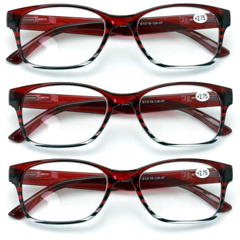 3 pairs classic readers with spring hinge reading glasses rx