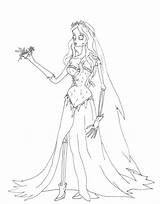Bride Coloring Pages Corpse Getcolorings Printable sketch template