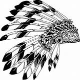 Headdress Indian Clipart Vector Feather Head Dress Clip Native American Illustrations Feathers Clipground Similar sketch template