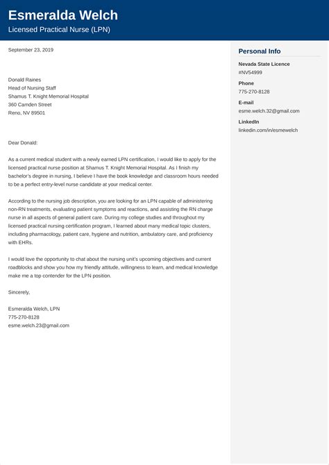 nurse cover letter examples ready   templates