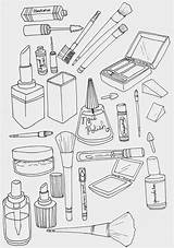 Makeup Coloring Designlooter sketch template