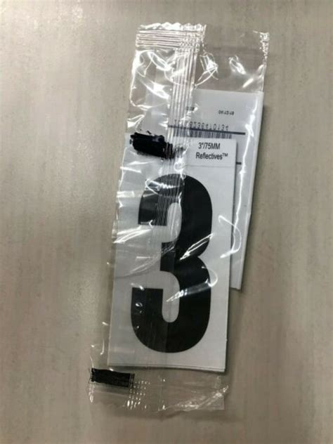 3 Inch Number 3 Reflective Self Adhesive Mylar Numbers Qty 6 Ebay