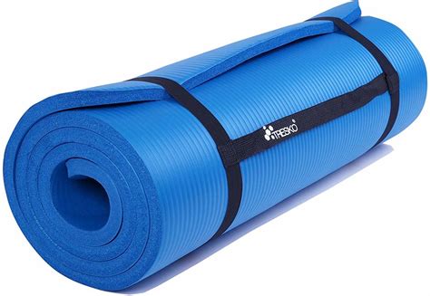 bolcom yoga mat blauw xx cm fitnessmat pilates aerobics