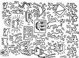 Keith Haring Coloring Pages Drawing Coloriage Adult Getcolorings Colouring Coloriages Adultes Getdrawings Adulte Print sketch template