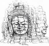 Bayon Angkor Venket Janaki sketch template