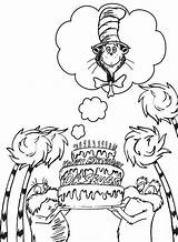 Dr Seuss Pages Happy Birthday Coloring Template sketch template