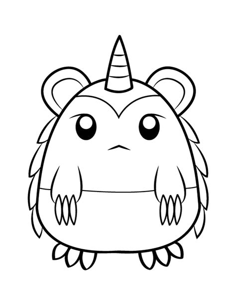 coloring pages cute monsters