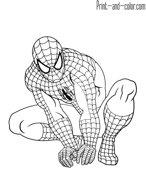 spider man coloring pages print  colorcom