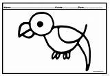 Parrot Coloring Pages Views sketch template