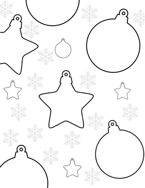 christmas ornaments coloring page mama likes