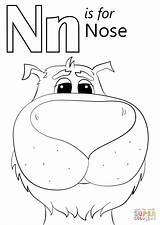 Nose Coloring Letter Pages Printable Supercoloring Nest Preschool Sheet Colouring Alphabet Template Super Kids Worksheets Sheets sketch template