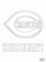 Reds Cincinnati Coloring Logo Pages Baseball Printable Mlb Bengals Sport Popular sketch template