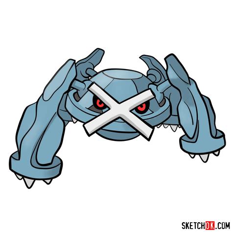 draw metagross  step  step pokemon drawing guide