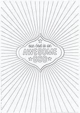 Coloring God Awesome Pages Colouring Quote Quotes Bible Choose Board Adult sketch template