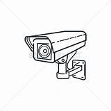 Camera Drawing Surveillance Cctv Cartoon Vector Getdrawings Drawings Paintingvalley Collection sketch template