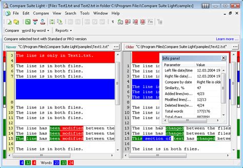 compare suite light freeware compare tool
