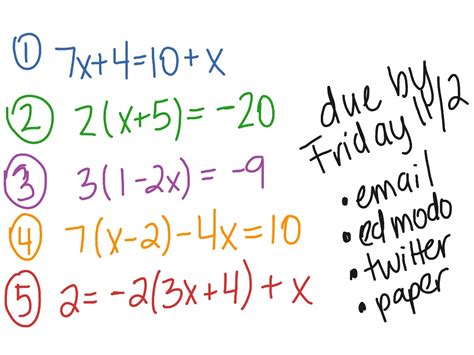 multi step equations math solving equations showme