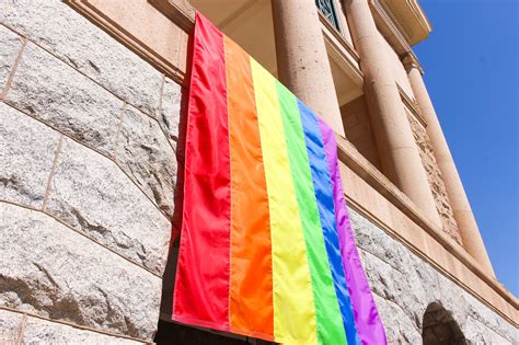 pride flags hung  capitol building  st time  quickly removed