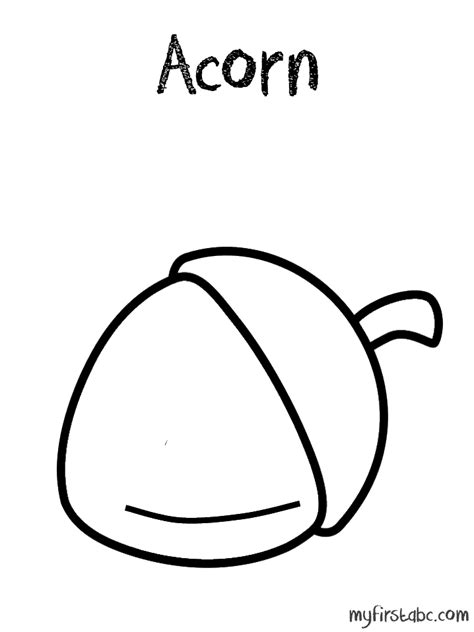 printable acorn coloring page