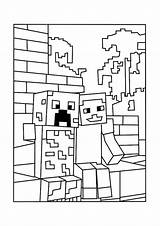 Minecraft Coloring Pages Golem Iron Printable Getcolorings sketch template