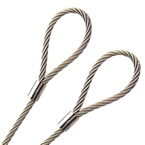 stainless steel  braided wire rope looped ends  tin plated