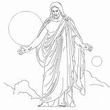 Jesus Water Coloring Walking Library Clipart Christ sketch template