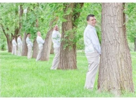 my husband and his groomsmen peeing with images
