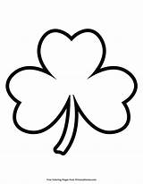 Shamrock Patrick Coloring Printable Pages Simple Outline St Patricks Crafts Kids Color Saint Template Easy Print Colouring Preschool Templates Activities sketch template