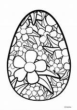 Paasei Pasen Volwassenen Paaseieren Bloemen Lente Downloaden Uitprinten Yoo sketch template