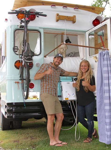 michigan couple transform us school bus into a mobile home daily mail