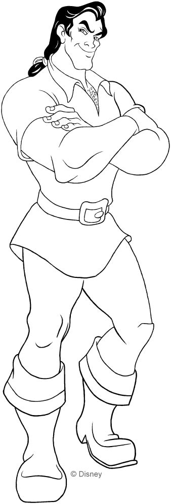 gaston coloring pages coloring pages