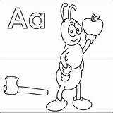 Ant Apple Axe Coloring Letter Alphabet Pages Sheet Kids Letters Color Coloringpages4u Preschool Choose Board sketch template