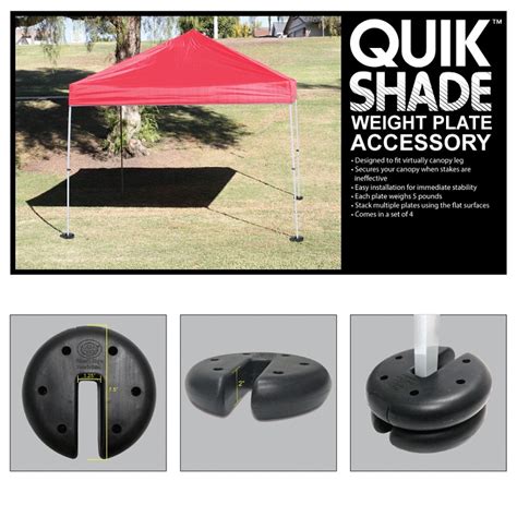 gazebo canopy pop  ez tent leg anchor weights weight plates accessories  pack ebay