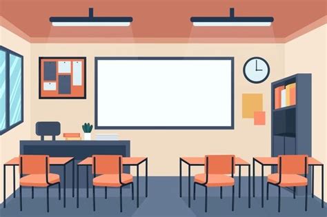 premium vector empty school class background  video conferencing