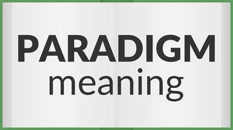 paradigm meaning  paradigm youtube