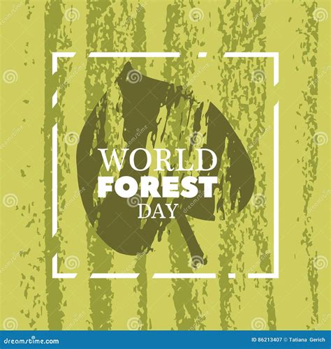 forest day stock vector illustration  letter collection