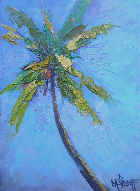 carol schiff daily painting studio palm tree painting daily painting