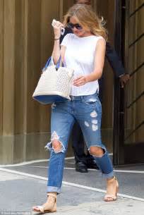 cameron diaz flashes her midriff in ripped denim daily mail online