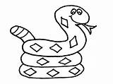 Snake Coloring Pages Children Animal sketch template